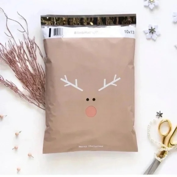 10 Brown Rudolph Poly Mailers 14.5x19 - Picture 2 of 2